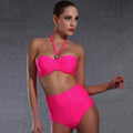 Damen Hochgeschnittener Bikini mit elegantem Halterneck R&B