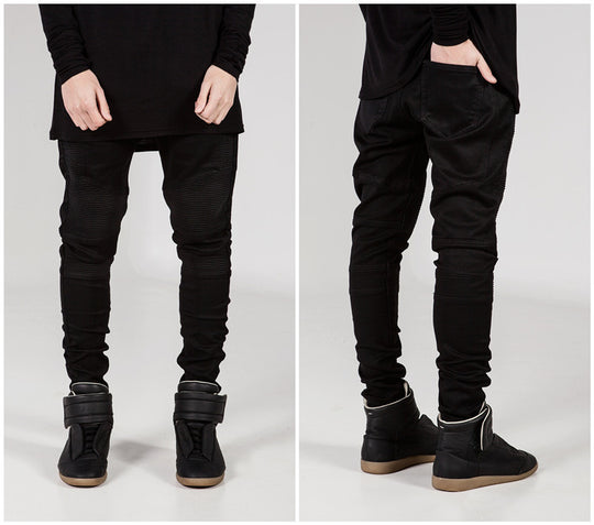 Herren Slim Fit Jeans mit strukturierten Steppnähten R&B