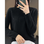 R&B | Sweatshirt - Weicher Strickpullover mit funkelnden Details