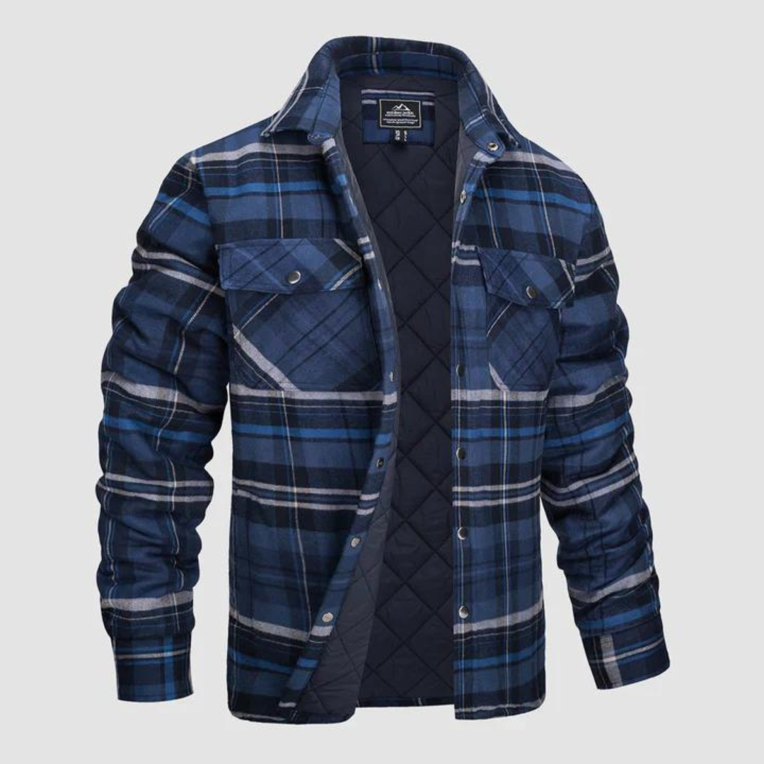 R&B | Herren karierte Flanellhemden mit warmer Fütterung