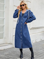 R&B | Langer Denim-Trenchcoat