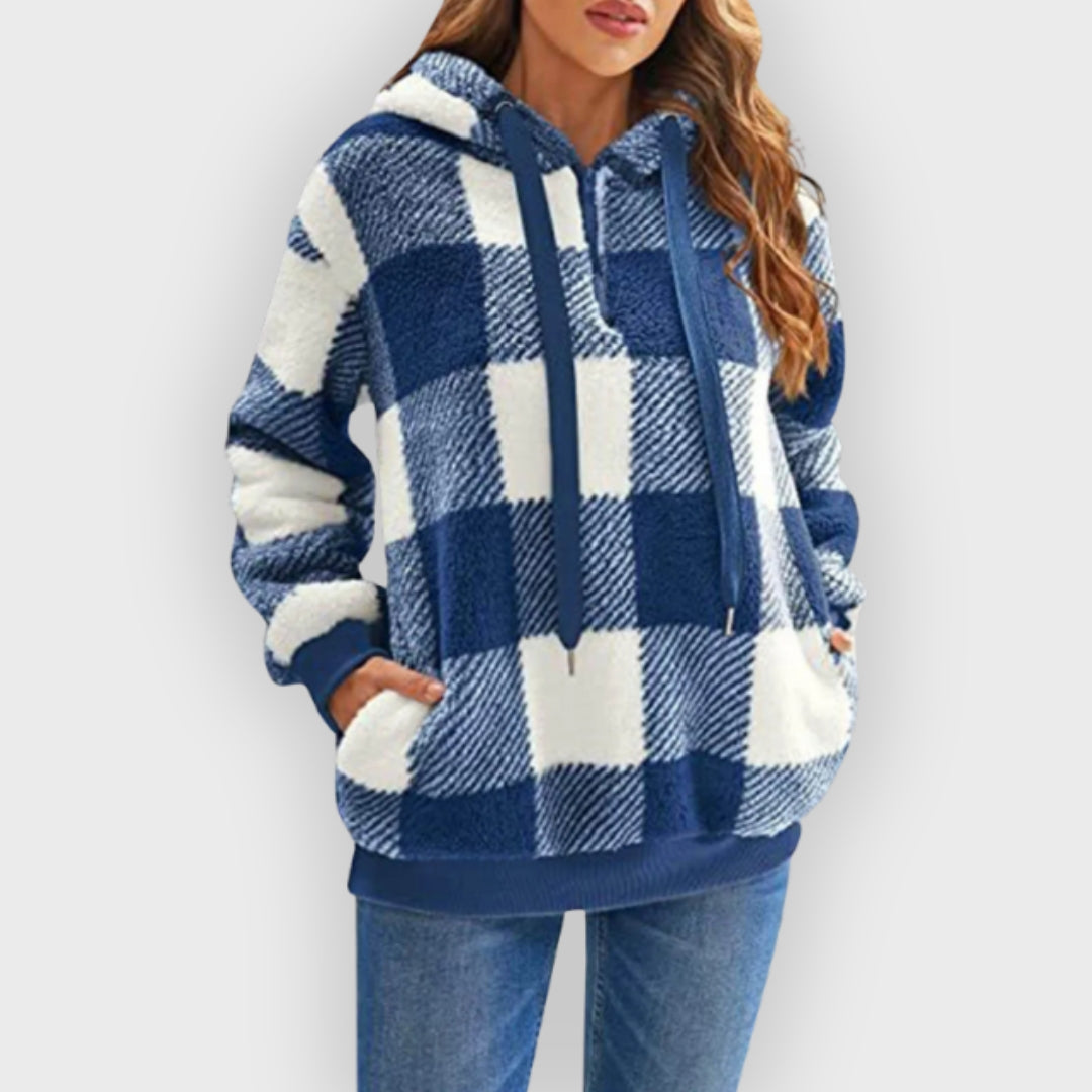 R&B | Kariertes Kapuzenpullover