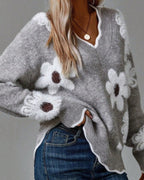 R&B | Strickpullover mit Blumen