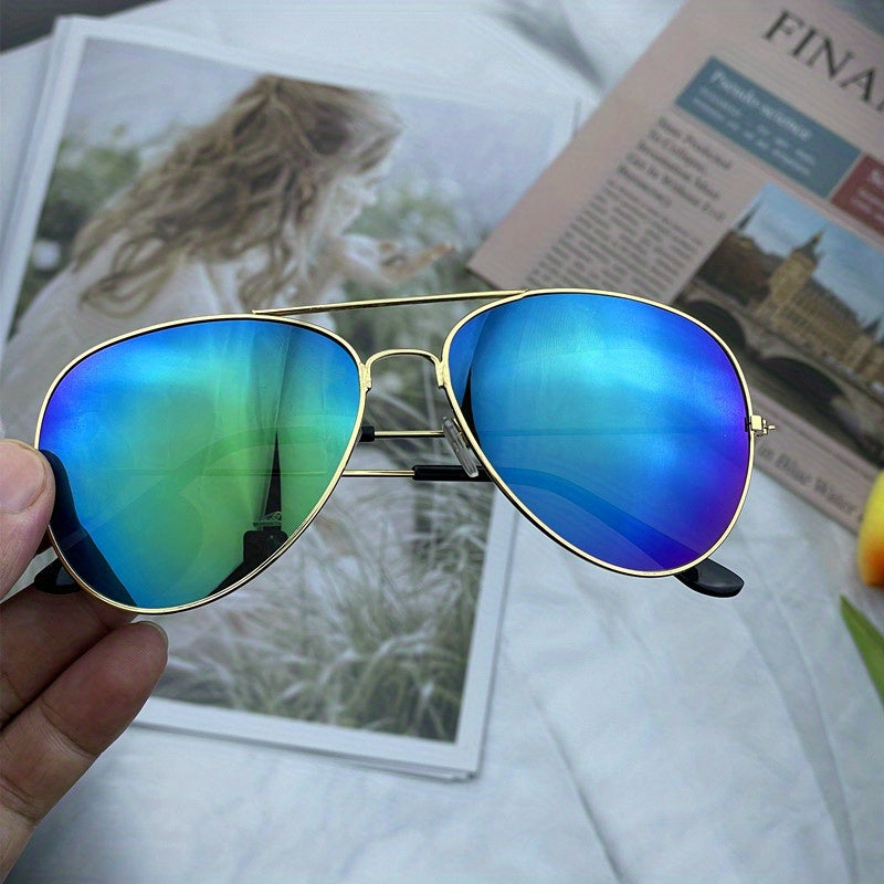 R&B | Klassische Aviator-Sonnenbrille mit Goldenem Rahmen für Damen