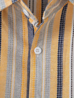 R&B | Gestreiftes Baumwoll Leinen Herrenhemd für Entspannte Looks