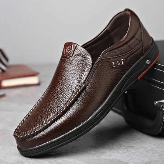 Herren Echtleder Schlupfschuhe R&B