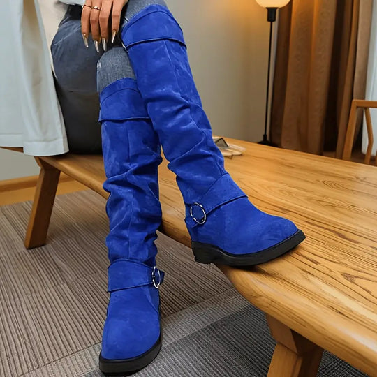Retro-Reitstiefel aus Wildleder R&B R&B