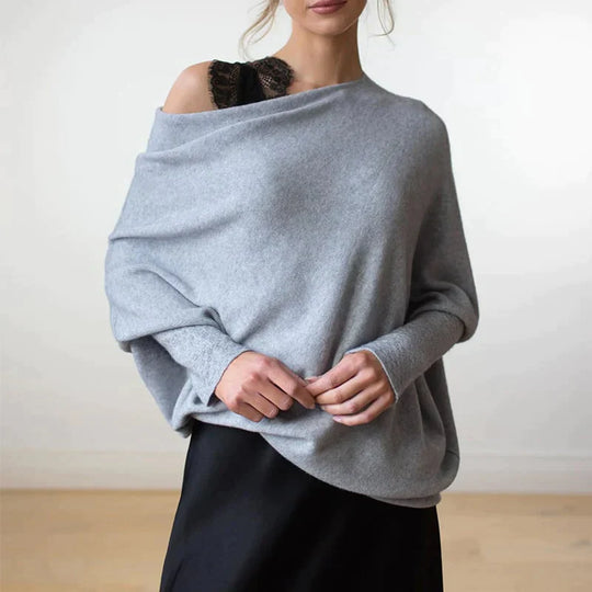 R&B | Asymmetrisch drapierter Pullover