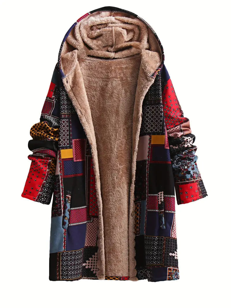 Olive | Warme und übergroße Fleecejacke für den Winter