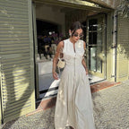 R&B | Ärmelloses Taillenkleid mit Rundhalsausschnitt