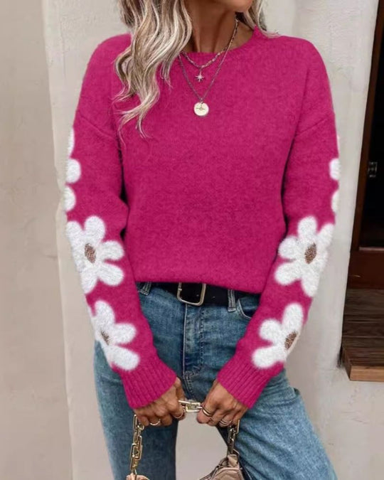 R&B | Strickpullover mit Floralem Muster