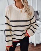 R&B | Klassischer Gestrickter Pullover mit Gestreiftem Muster