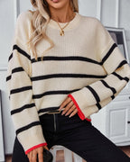 R&B | Klassischer Gestrickter Pullover mit Gestreiftem Muster