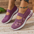 Blumenbestickte Mesh Slip-On Schuhe R&B R&B
