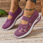 Blumenbestickte Mesh Slip-On Schuhe R&B R&B