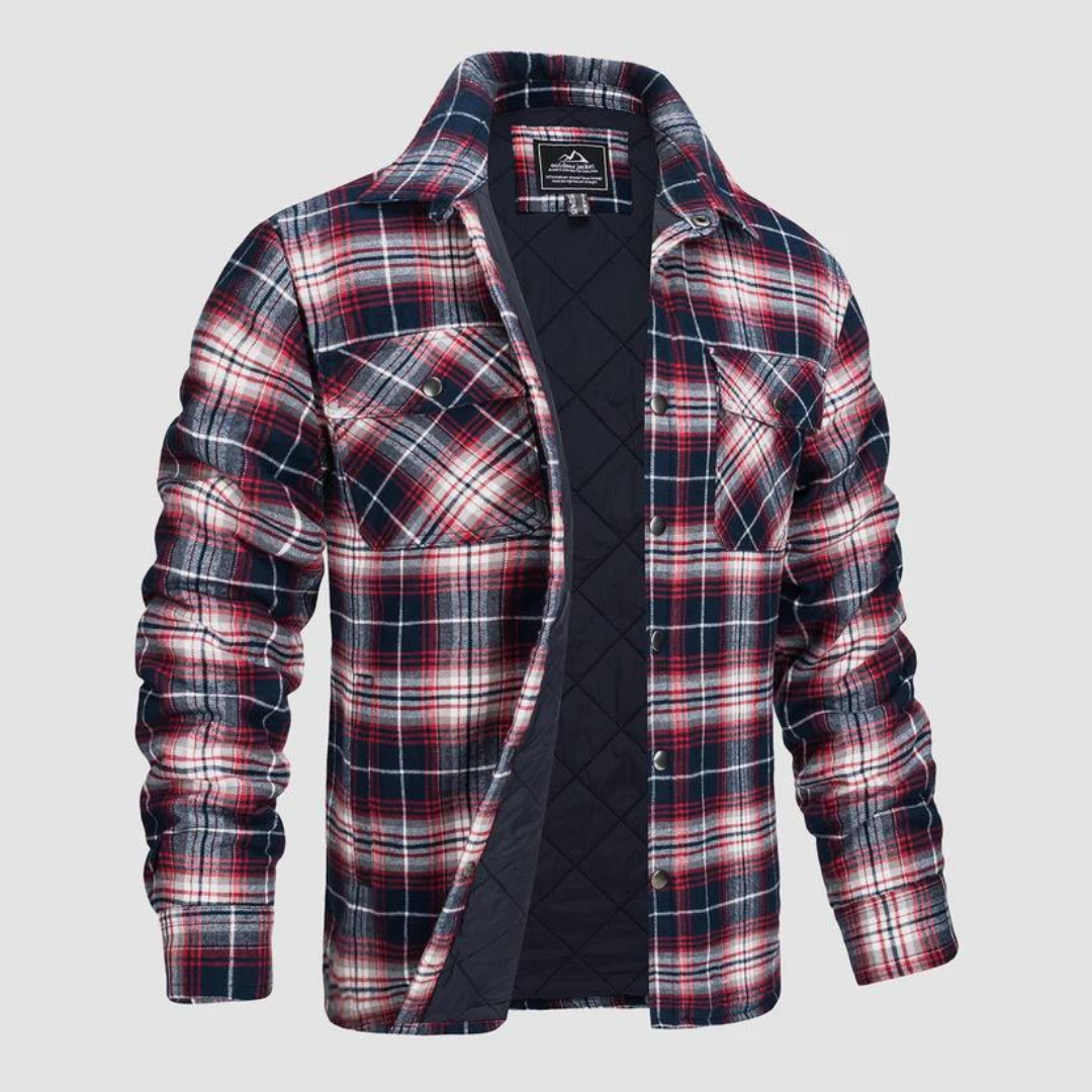 R&B | Herren karierte Flanellhemden mit warmer Fütterung