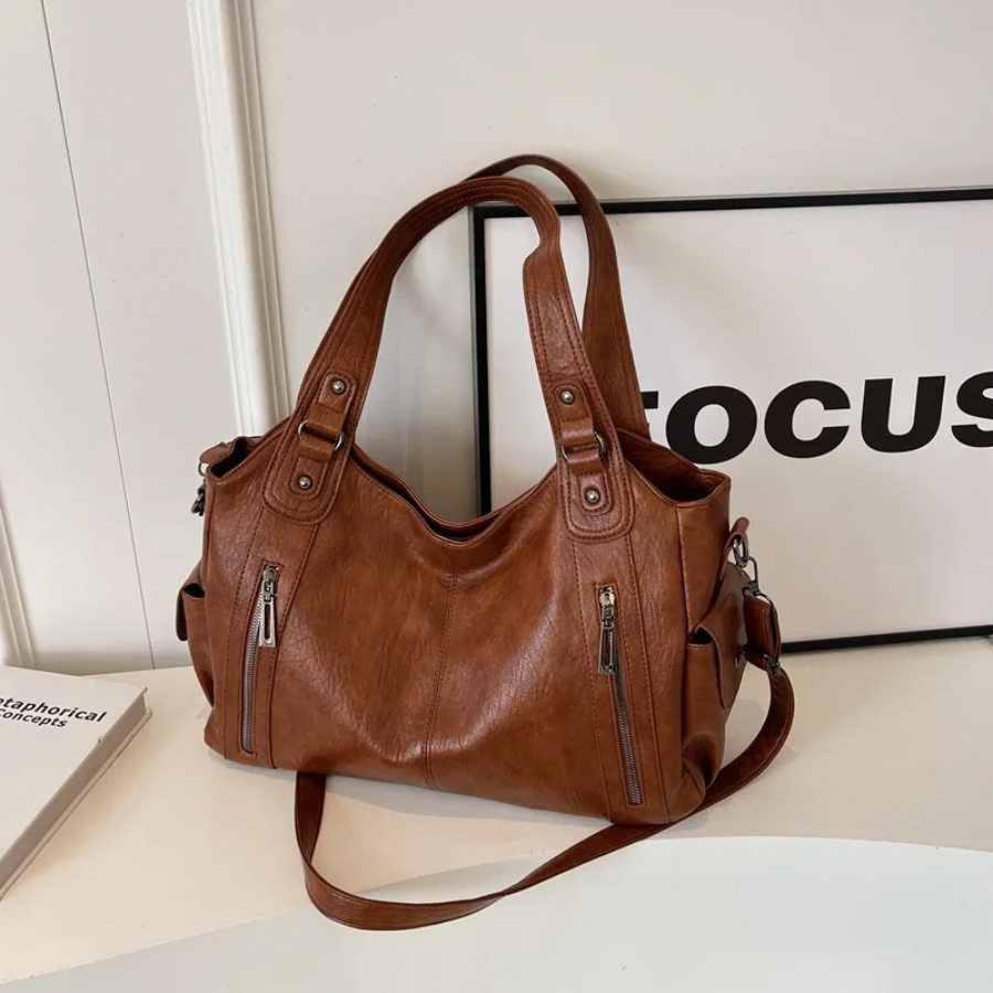 R&B | Stilvolle Lederhandtasche Mit Reißverschluss