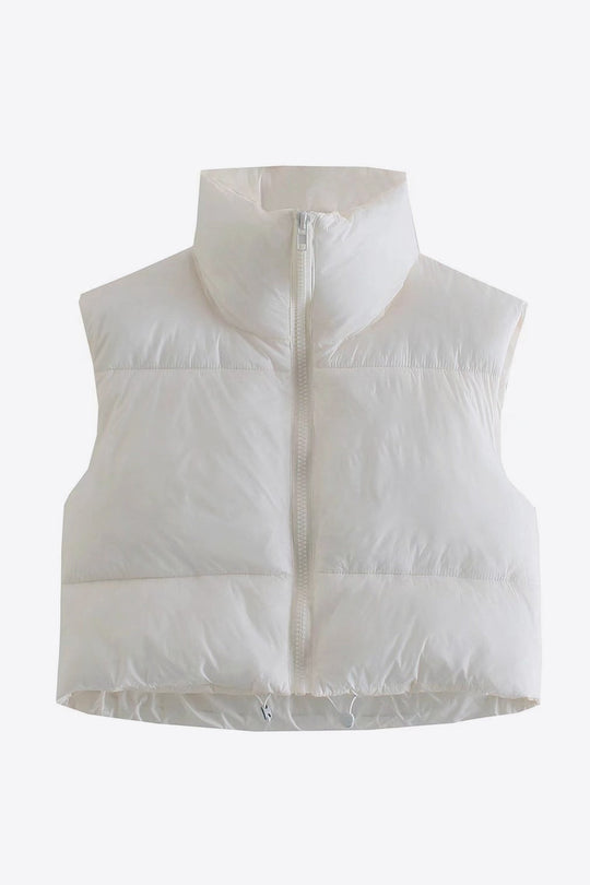 R&B | Zip-Up Drawstring Puffer Weste