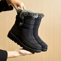 Schwarz Wasserdichte Winterstiefel Für Damen R&B