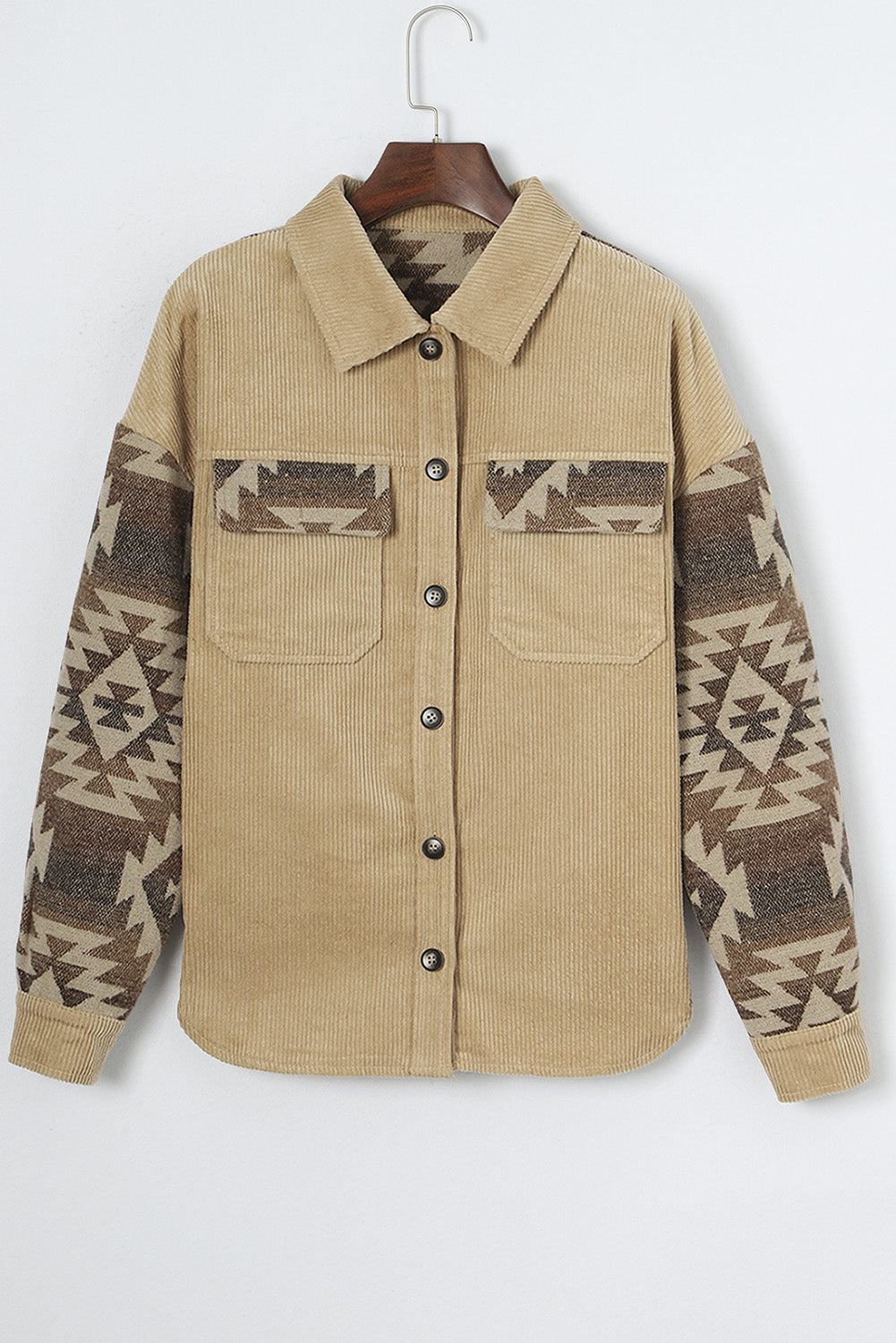R&B | Aztek-muster Shirtjacke Baumwolle Komfort und Stil