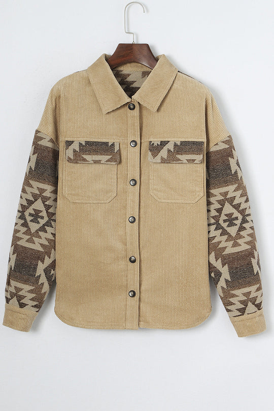 R&B | Aztek-muster Shirtjacke Baumwolle Komfort und Stil