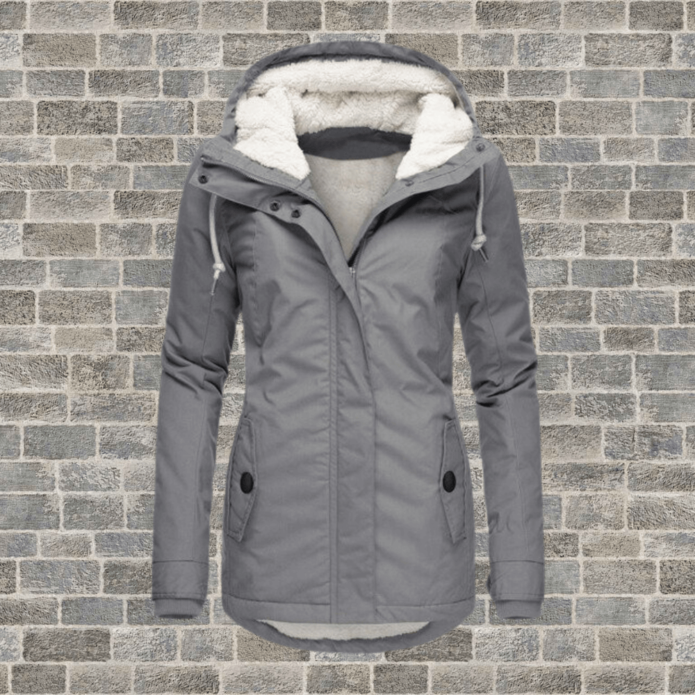 R&B | Damen Lange Winterjacke mit luxuriösem Pelzfutter