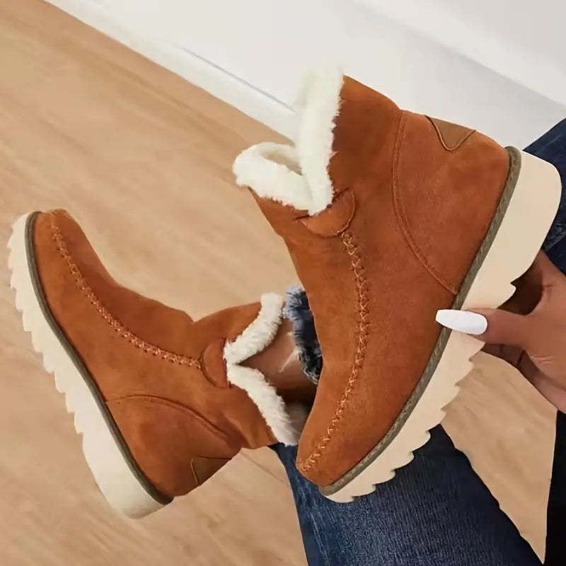 R&B | Damenstiefel Aus Plüschigem Lammfell