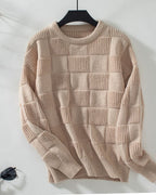 R&B | Grober Strickpullover mit Karomuster