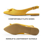R&B | Flache Slingback Sandalen mit Schleife