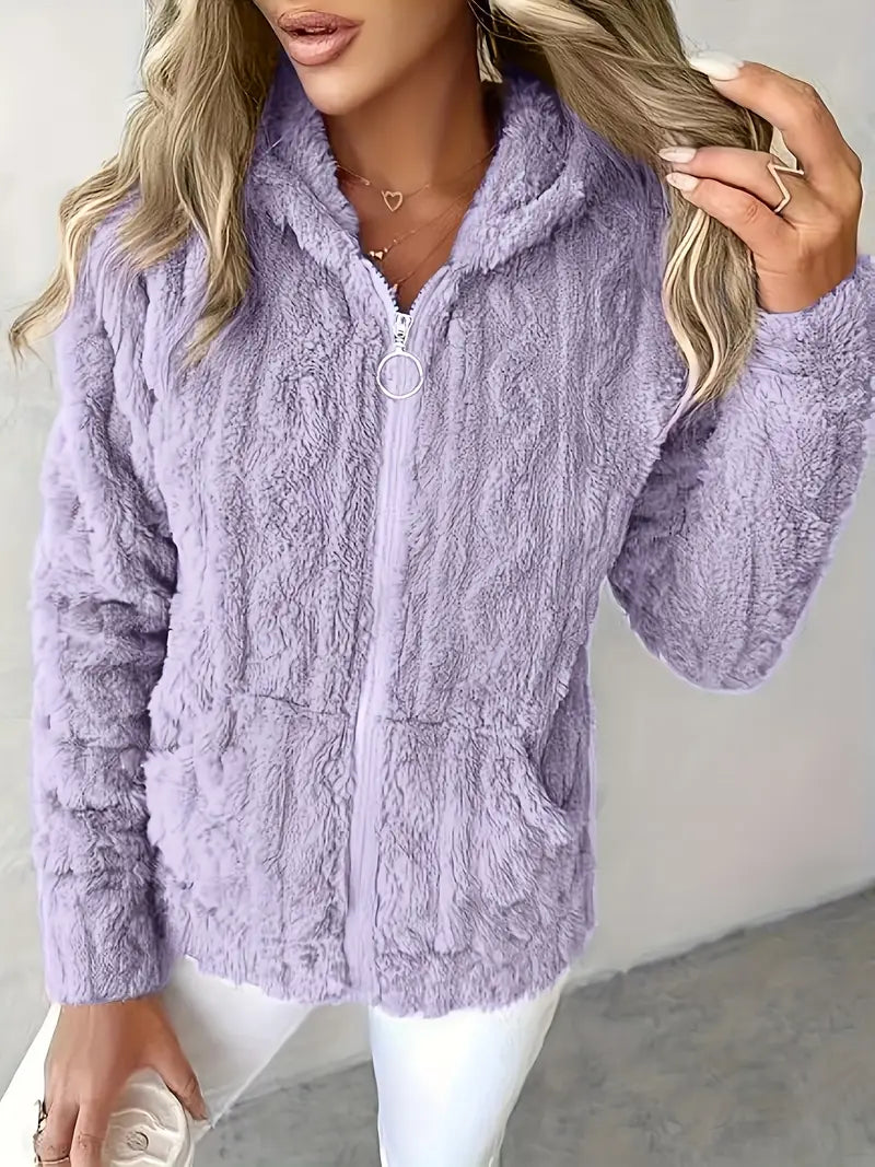 R&B | Weiches Kapuzen Sweatshirt mit Reißverschluss