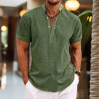 R&B | Hemd mit Stehkragen und halber Strickjacke