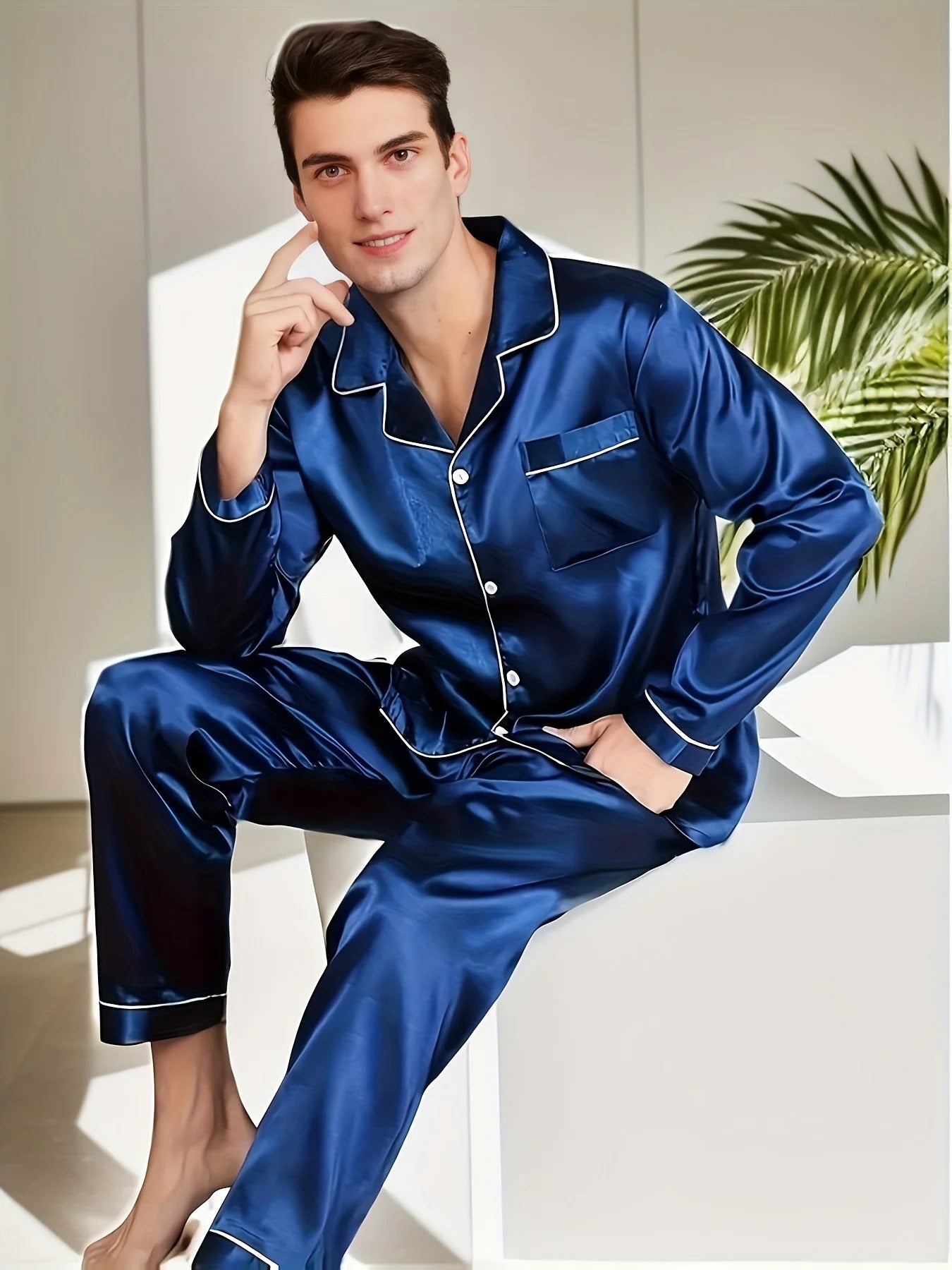 R&B | Herren-Pyjama-Set aus Satin