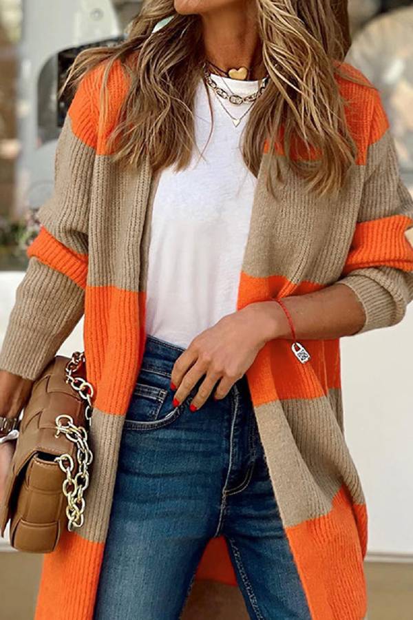 R&B | Farbblock Strickjacke