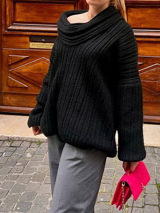 R&B | Rippstrickpullover Weiche Wolle Elegant und Warm