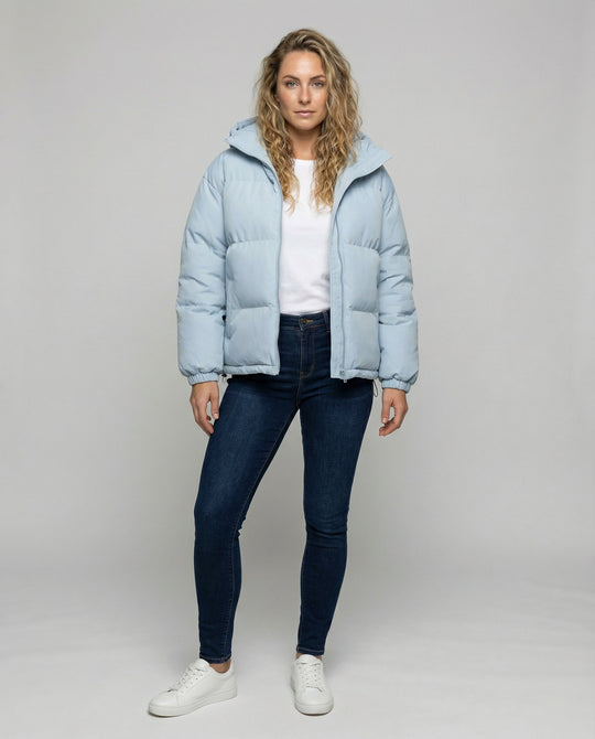 Warme Gepolsterte Jacke Kapuze Damen | R&B
