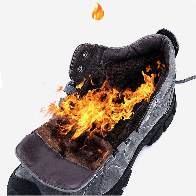 Warme und hohe Arbeitssicherheitsstiefel aus Winter Kaschmir und Stahlkappe R&B
