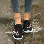 Atmungsaktive Schuhe mit floralem Stickerei R&B