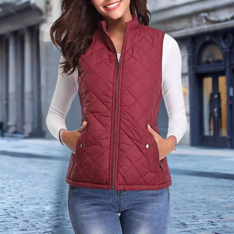 R&B | Elegante Steppjacke mit Zipper für Damen