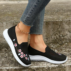 Atmungsaktive Schuhe mit floralem Stickerei R&B