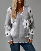 R&B | Strickpullover mit Blumen