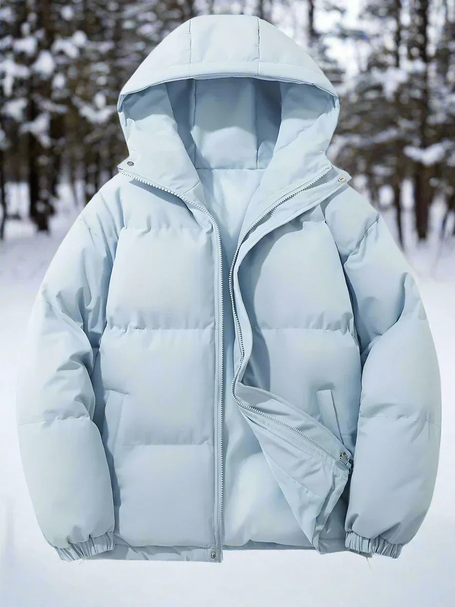 R&B | Daunenjacke Warm Isoliert Gestepptes Design mit Kapuze und Reißverschluss