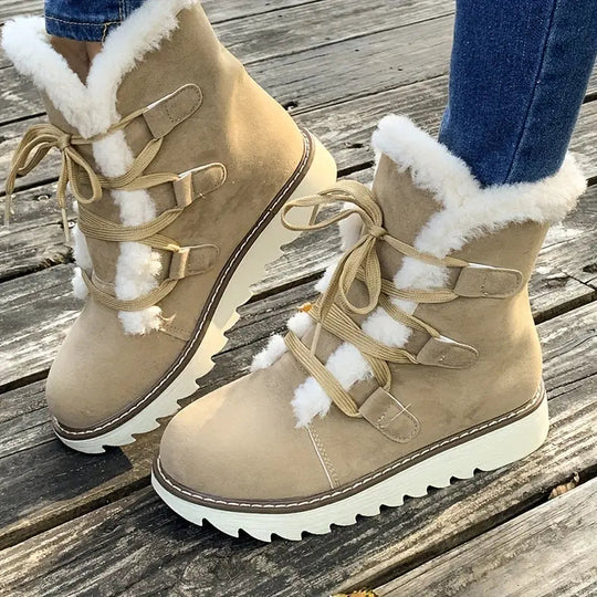 Rutschfeste Sohle mit Fell gefütterte Stiefel R&B