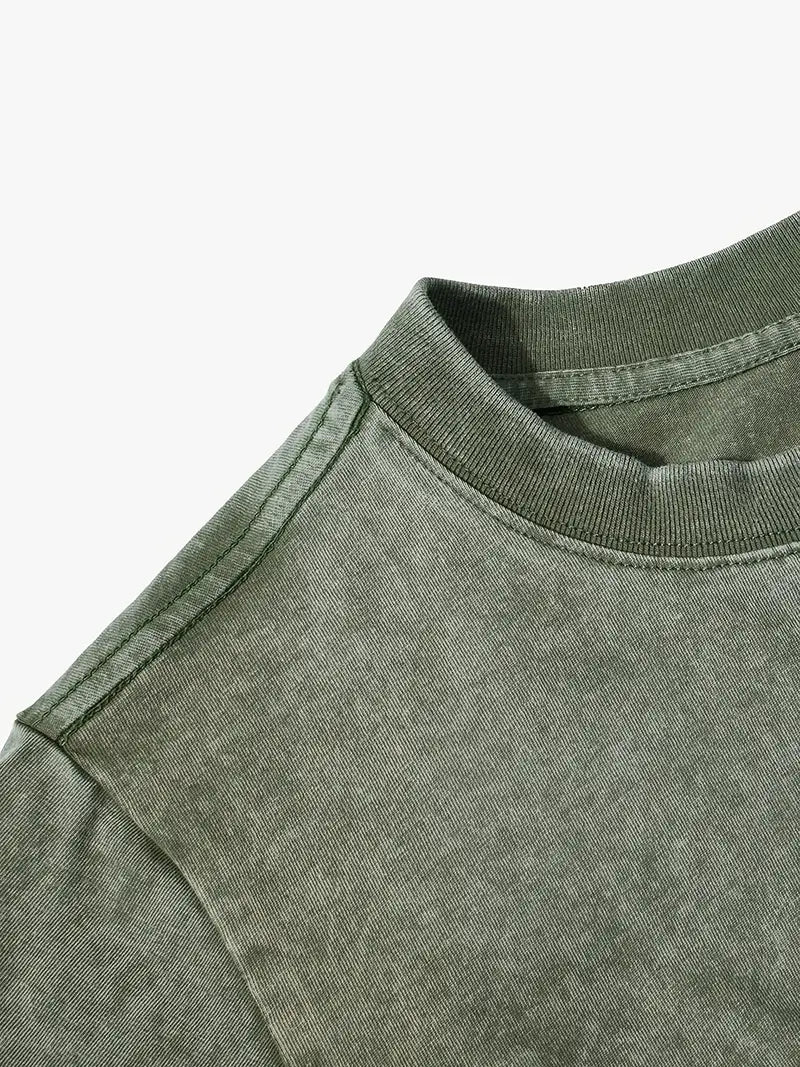 R&B | Baumwoll-T-Shirt mit Rundhalsausschnitt