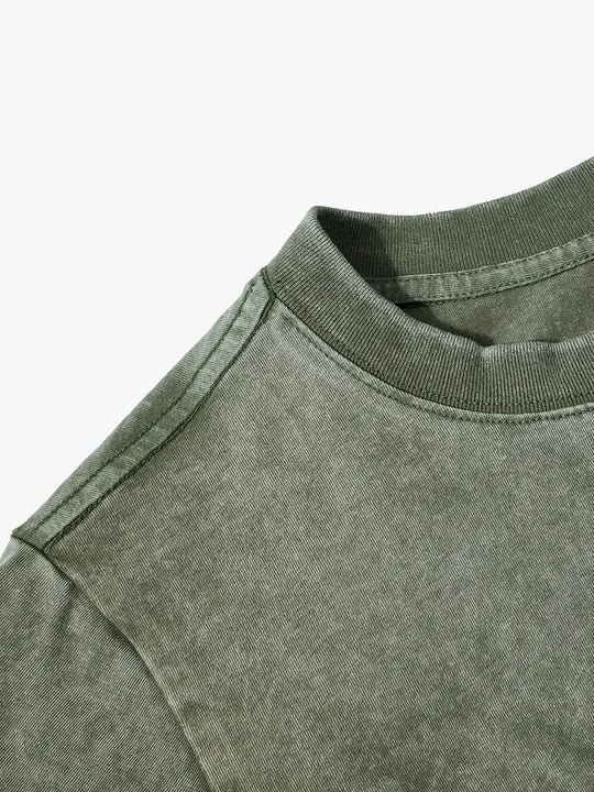 R&B | Baumwoll-T-Shirt mit Rundhalsausschnitt