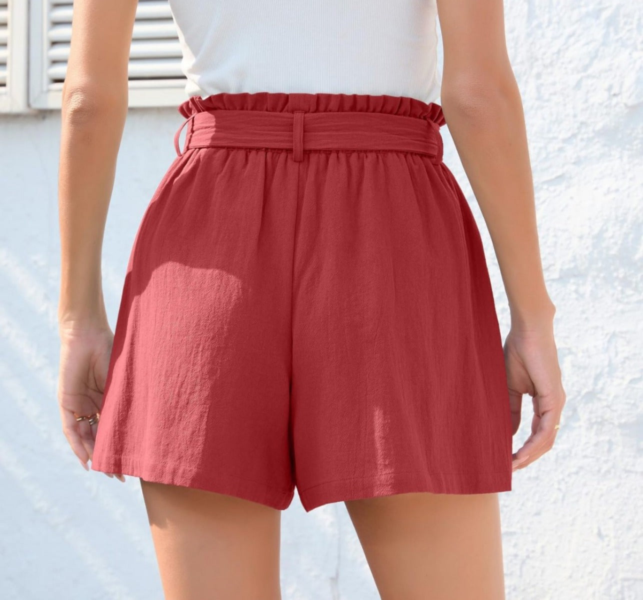 R&B | Shorts mit Rüschenrand und Schleife