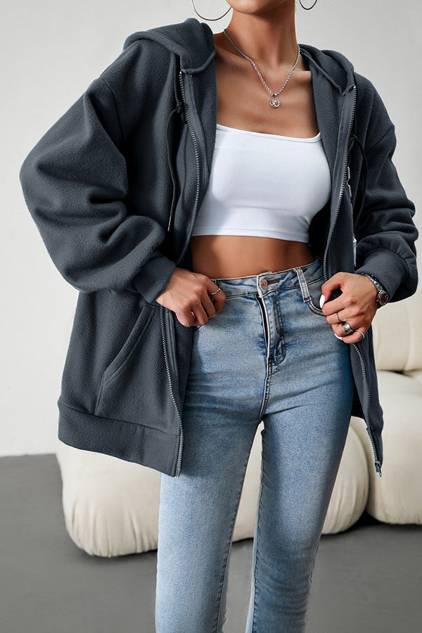 R&B | Lässiger Pullover cardigan mit Kapuze