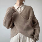 R&B | Rippstrick-cross-over-pullover Weich und Elegant Moderne Passform