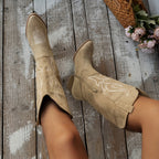 R&B | Cowboy-Stiefel mit Blockabsatz und Spitzem Zeh