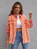 R&B | Zerrissene Denimjacke in Übergröße