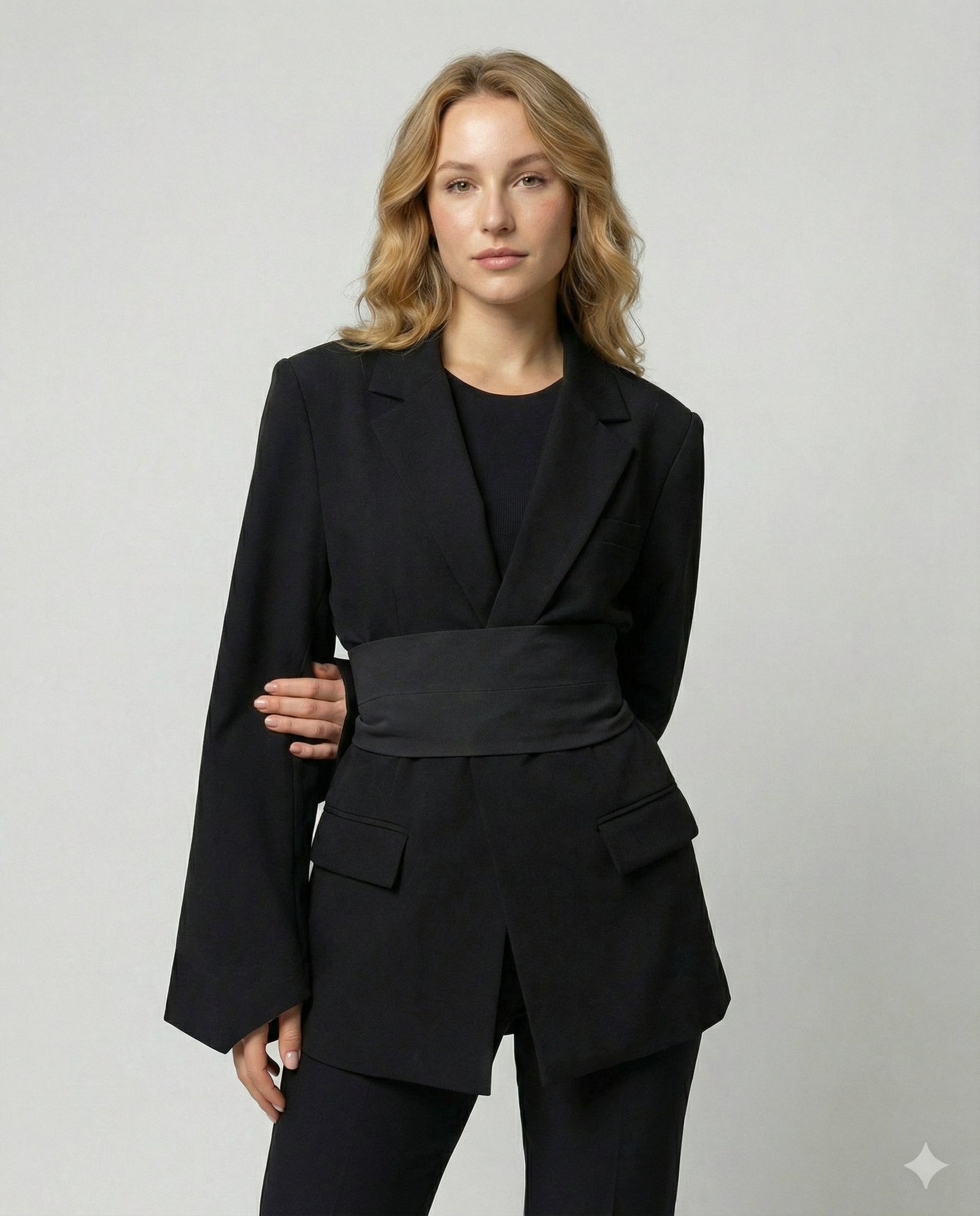 Taillierter Gürtel Blazer Damen | R&B